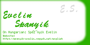 evelin spanyik business card